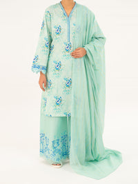 Ice Blue Dobby 3Pc Stitched - AWP-3PS-879