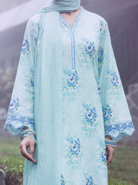 Ice Blue Dobby 3Pc Stitched - AWP-3PS-879