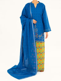 Blue Dobby 3Pc Stitched - AWP-3PS-883