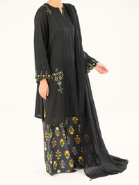 Black Dobby 3Pc Stitched - AWP-3PS-885