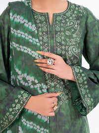 Green Cambric 3Pc Stitched - AWP-3PS-887