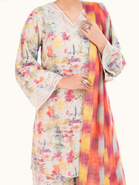 Multicolor Cambric 3Pc Stitched - AWP-3PS-888
