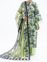 Light Green Cambric 3Pc Unstitched - AWP-3PS-889