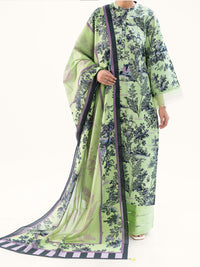Light Green Cambric 3Pc Unstitched - AWP-3PS-889