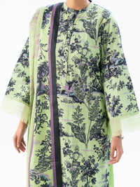 Light Green Cambric 3Pc Unstitched - AWP-3PS-889