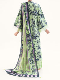 Light Green Cambric 3Pc Unstitched - AWP-3PS-889