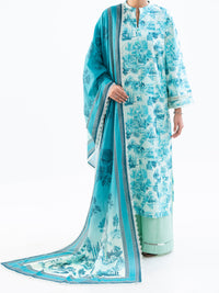 Ice Blue Cambric 3Pc Unstitched - AWP-3PS-890