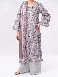 Grey Cambric 3Pc Unstitched - AWP-3PS-891