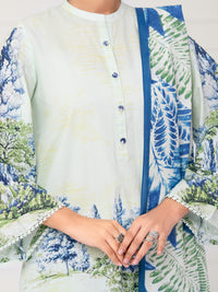 Ice Blue Cambric 3Pc Unstitched - AWP-3PS-892