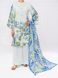 Ice Blue Cambric 3Pc Unstitched - AWP-3PS-892