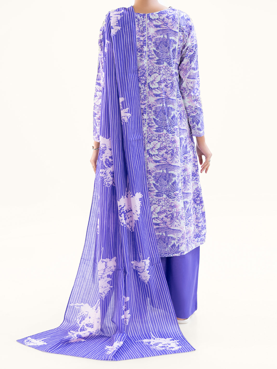 Purple Cambric 3Pc Unstitched - AWP-3PS-894