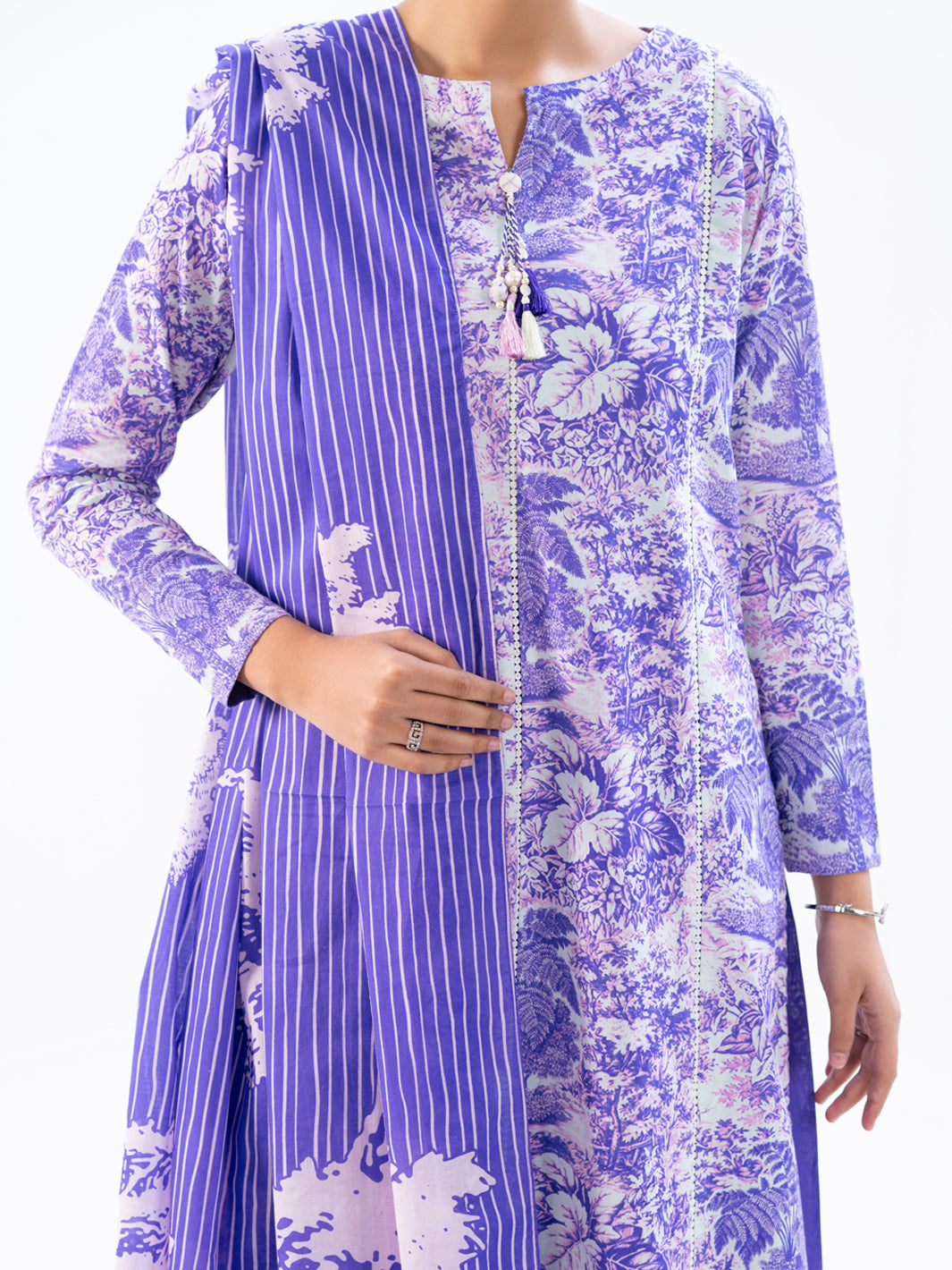 Purple Cambric 3Pc Unstitched - AWP-3PS-894