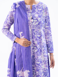 Purple Cambric 3Pc Unstitched - AWP-3PS-894