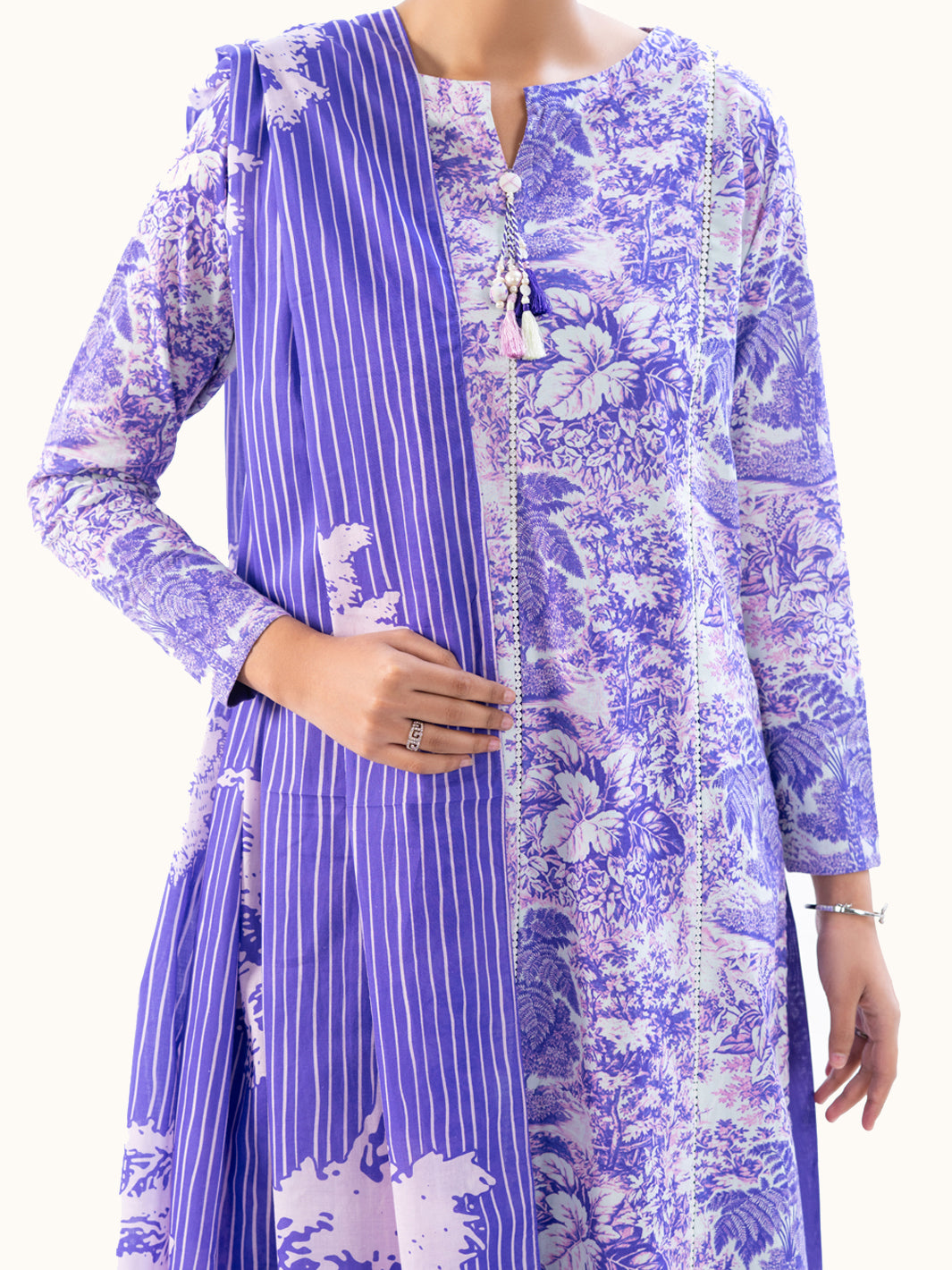 Purple Cambric 3Pc Unstitched - AWP-3PS-894