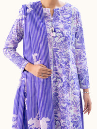 Purple Cambric 3Pc Unstitched - AWP-3PS-894