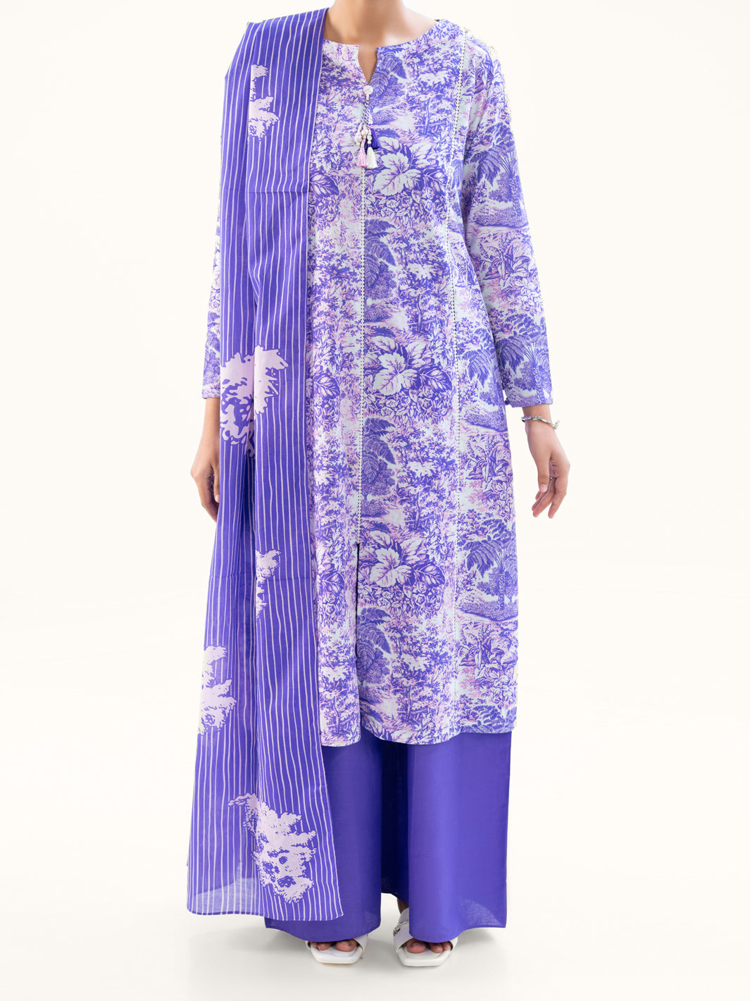 Purple Cambric 3Pc Unstitched - AWP-3PS-894