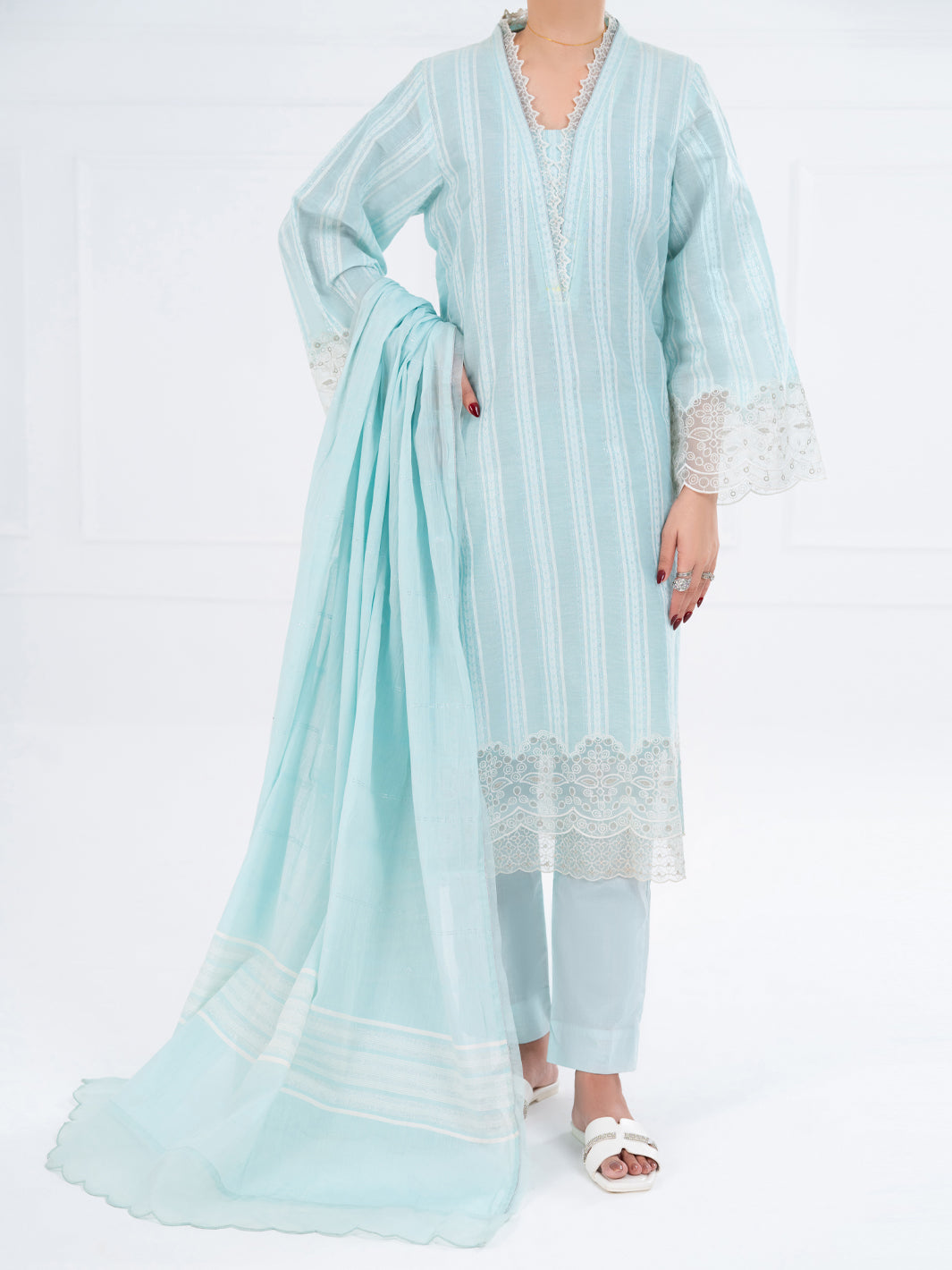 Ferozi Yarn Dyed 3Pc Unstitched - AWP-3PS-924