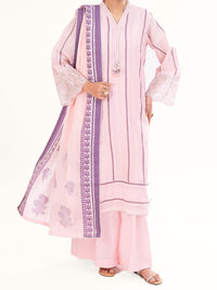 Light Pink Yarn Dyed 3Pc Stitched - AWP-3PS-925