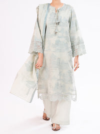 Pistachio Green Yarn Dyed 3Pc Unstitched - AWP-3PS-926