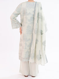 Pistachio Green Yarn Dyed 3Pc Unstitched - AWP-3PS-926