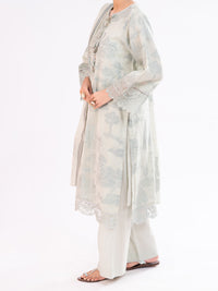 Pistachio Green Yarn Dyed 3Pc Unstitched - AWP-3PS-926