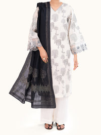 Off White Yarn Dyed 3Pc Stitched - AWP-3PS-927