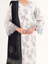 Off White Yarn Dyed 3Pc Stitched - AWP-3PS-927