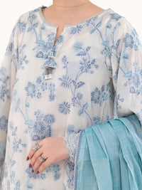 Off White Yarn Dyed 3Pc Stitched - AWP-3PS-928