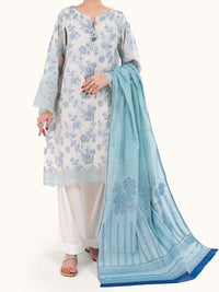 Off White Jacquard 3Pc Unstitched - AWP-3PS-928