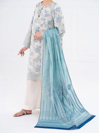 Off White Yarn Dyed 3Pc Stitched - AWP-3PS-928