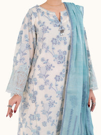 Off White Jacquard 3Pc Unstitched - AWP-3PS-928