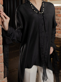 Charcoal Georgette Tunic - AWP-LK-602