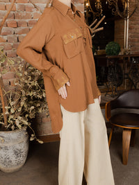 Brown Georgette Tunic - AWP-LK-603