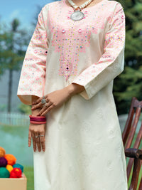 Off White Dobby Tunic - AWP-LK-616