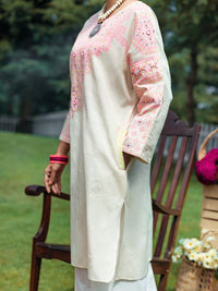 Off White Dobby Tunic - AWP-LK-616