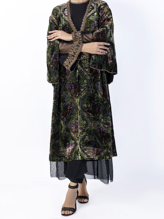 Black Burn Out Tunic - AWP-LK-635 - Almirah Online