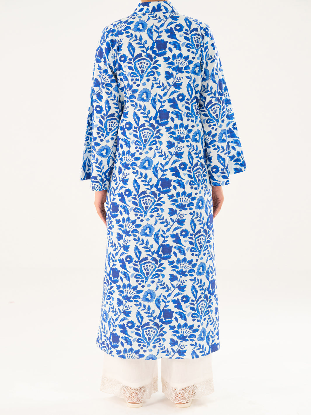 Navy Blue Cambric Kurti - AWP-LK-909