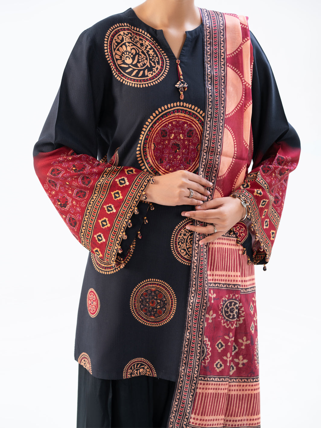 Black Khaddar 2Pc Unstitched - AWP-2PS-LKD-837