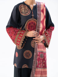 Black Khaddar 2Pc Unstitched - AWP-2PS-LKD-837