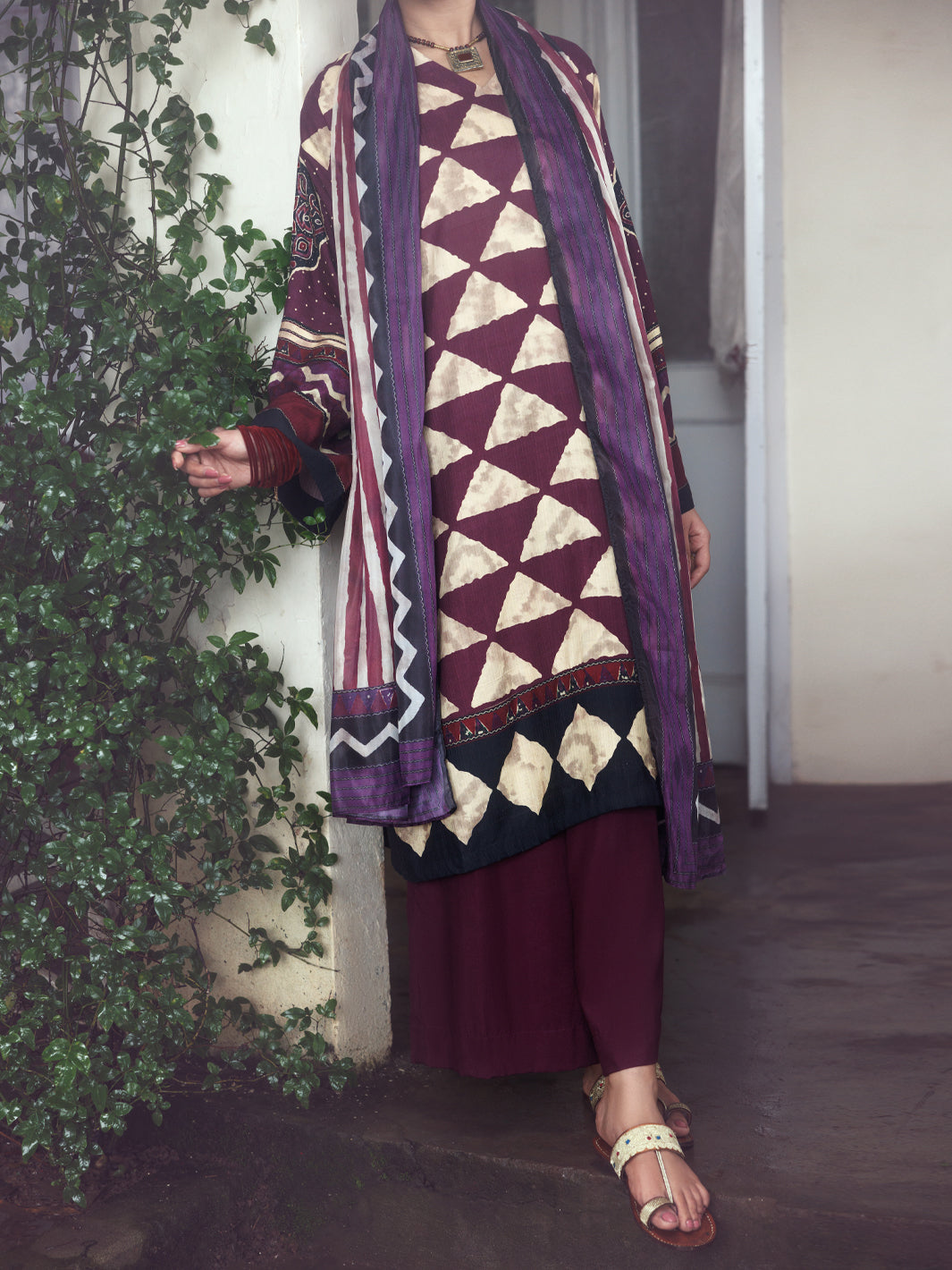 Plum Khaddar 2Pc Unstitched - AWP-2PS-LKD-839