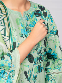 Light Green Cambric 2Pc Unstitched - AWP-2PS-LKD-UN-901