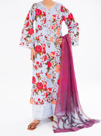 Multicolor Cambric 2Pc Unstitched - AWP-2PS-LKD-UN-905