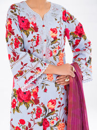 Multicolor Cambric 2Pc Unstitched - AWP-2PS-LKD-UN-905