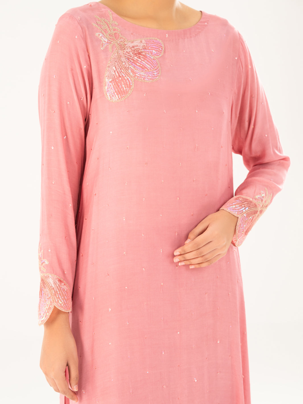 Pink Thai Silk 2Pc Stitched - AWP-2PS-LKS-824