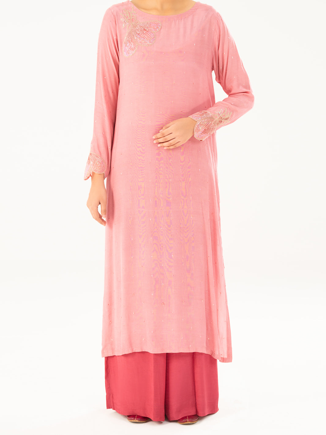 Pink Thai Silk 2Pc Stitched - AWP-2PS-LKS-824