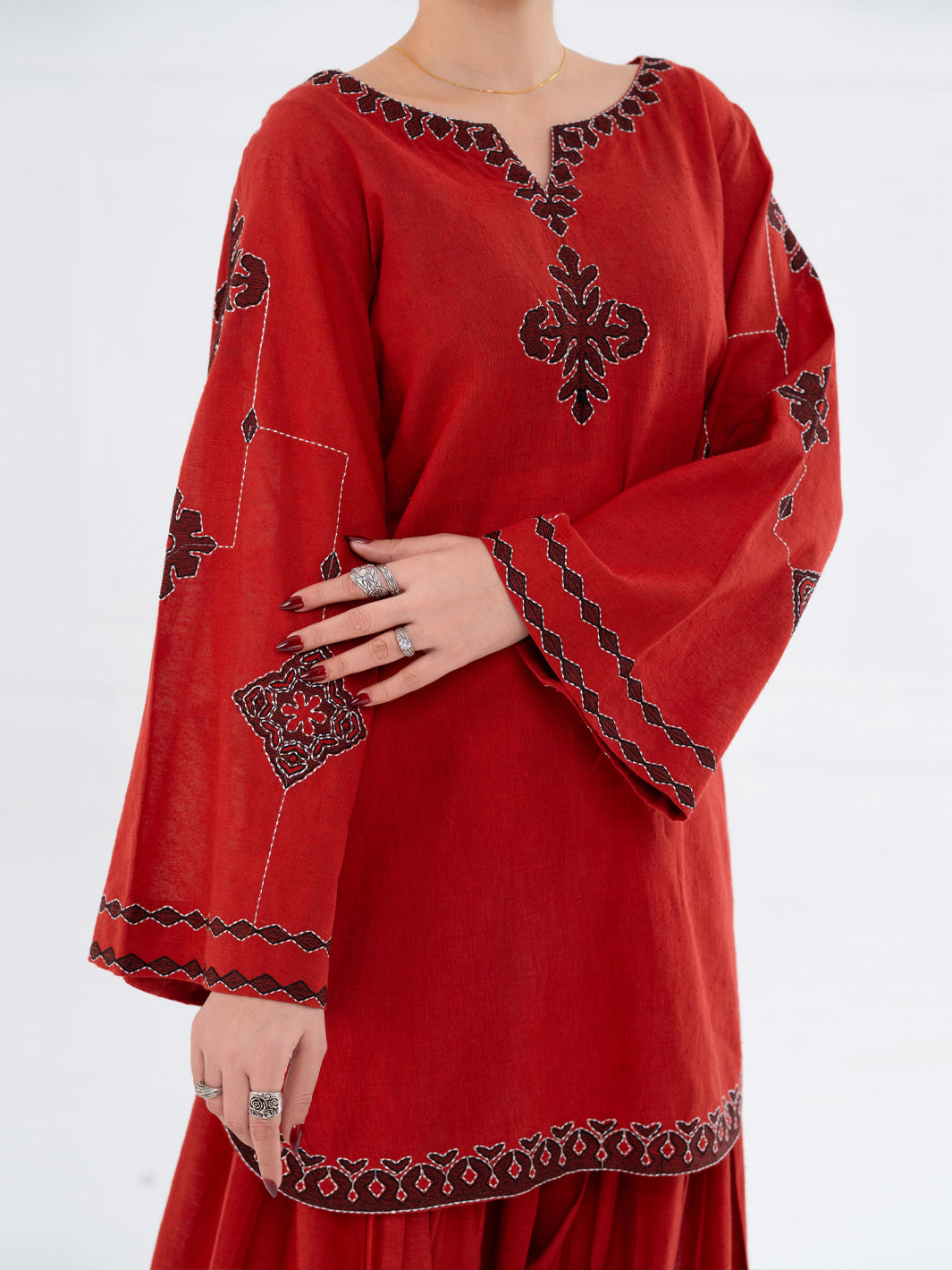 Rust  Karandi 2Pc Stitched - AWP-2PS-LKS-829