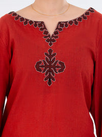 Rust  Karandi 2Pc Stitched - AWP-2PS-LKS-829