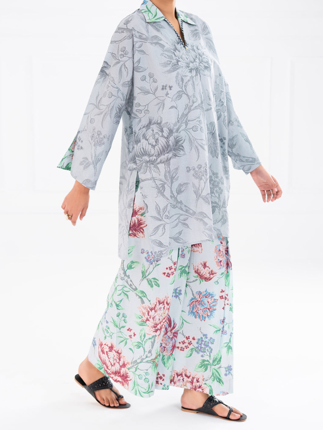 Grey Cambric 2Pc Stitched - AWP-2PS-LKS-896
