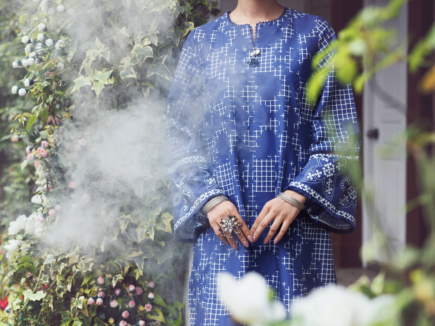 Blue Cambric 2Pc Stitched - AWP-2PS-LKS-898