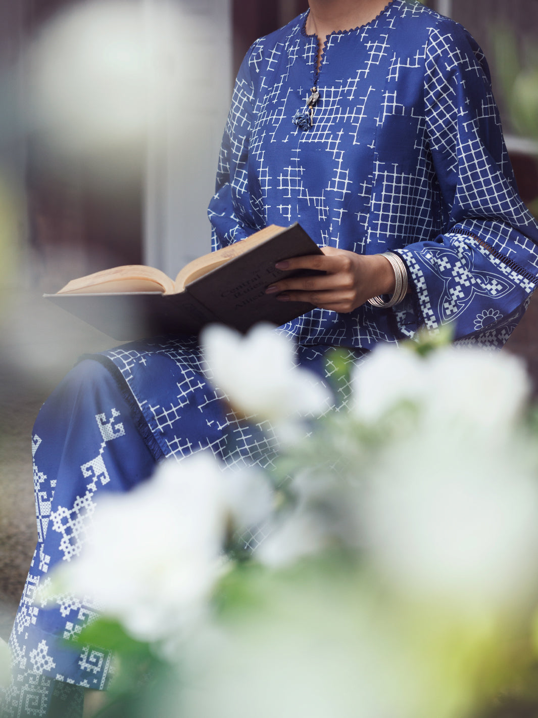 Blue Cambric 2Pc Stitched - AWP-2PS-LKS-898